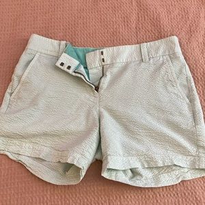 J. Crew white/blue striped shorts